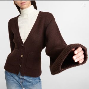 KHAITE SCARLET CASHMERE CARDIGAN